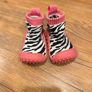 Zebra Patterned Baby Walker Shoes